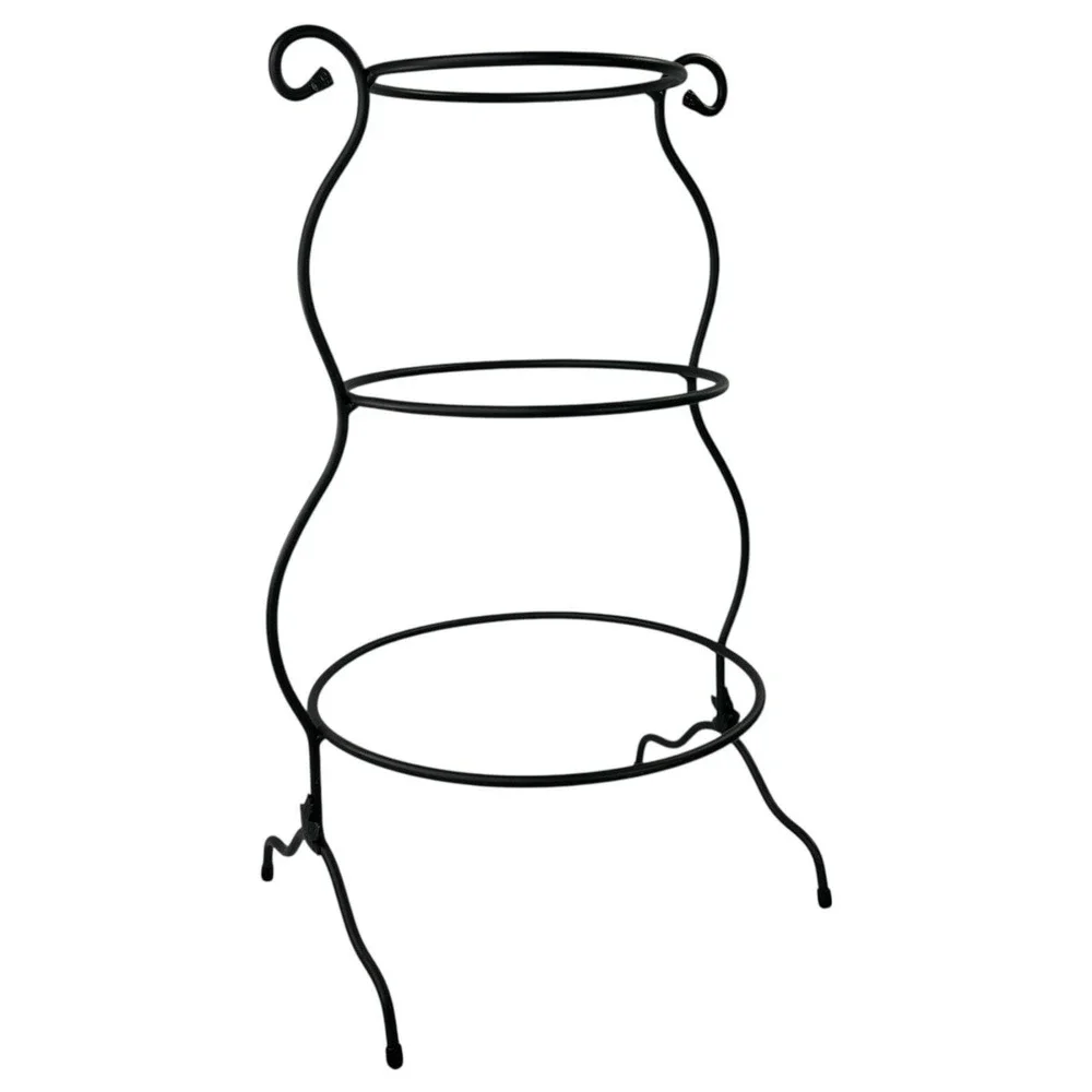 Longaberger Foundry MIXING BOWL STAND 3 Tier Black Wrought Iron